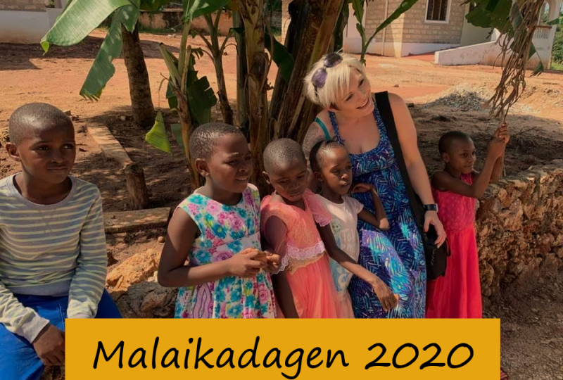 Foto barn fra Kenya og besøk fra Borgund vgs